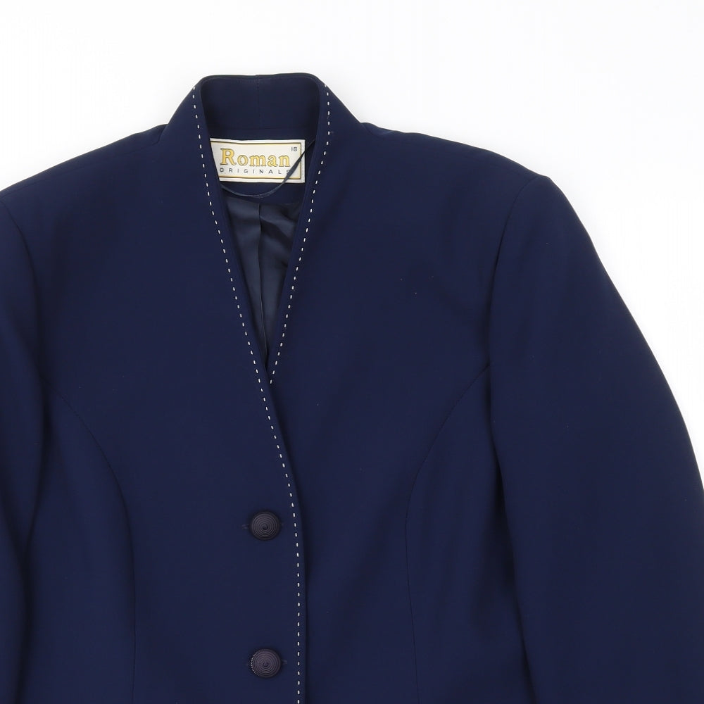 Roman Womens Blue   Jacket Blazer Size 18