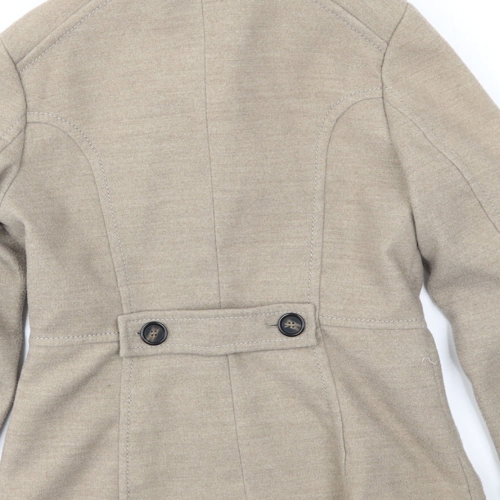 H&M Womens Beige   Jacket Coat Size 8