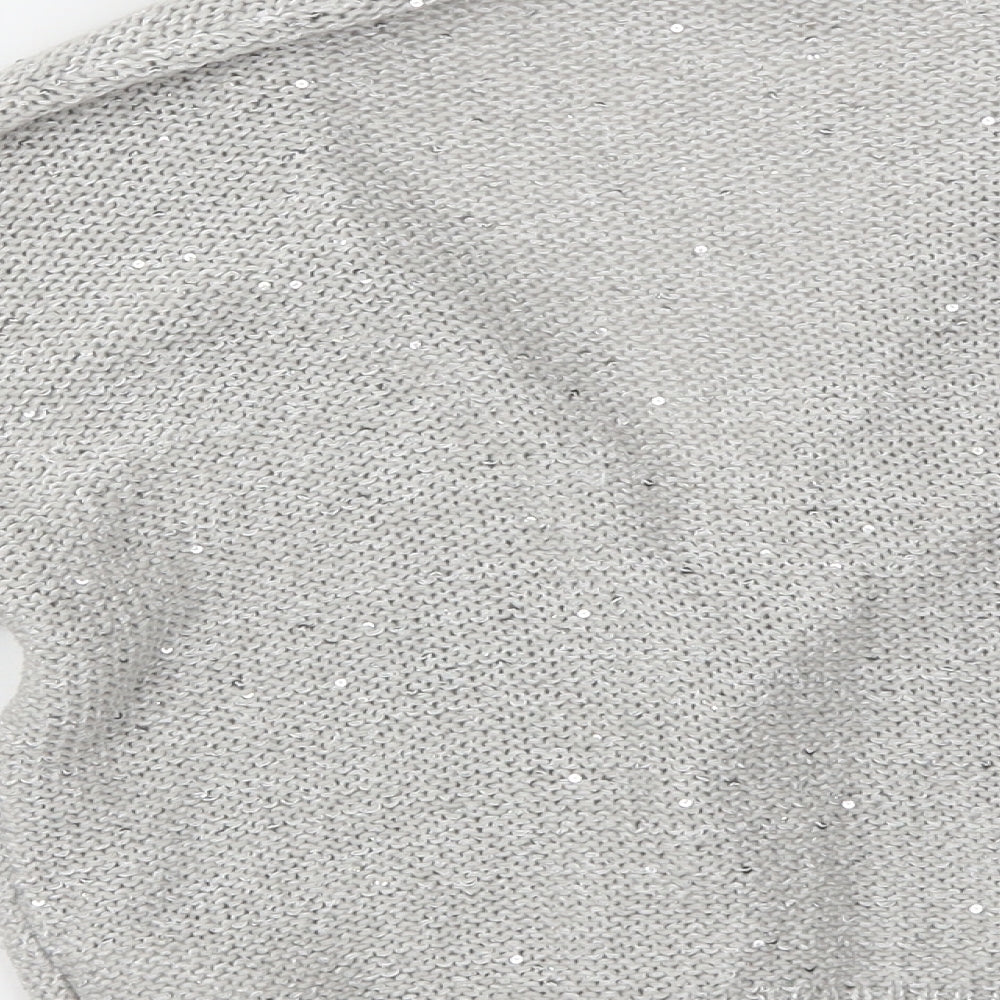 M&S Womens Silver   Cardigan Jumper Size 10