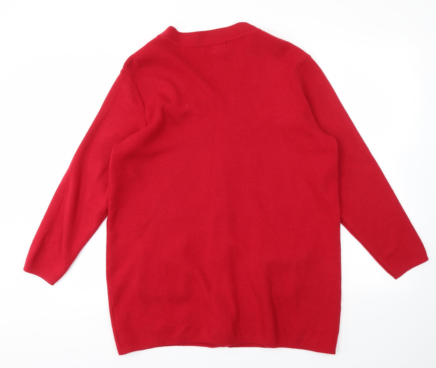 Viyella Womens Red   Cardigan Jumper Size M