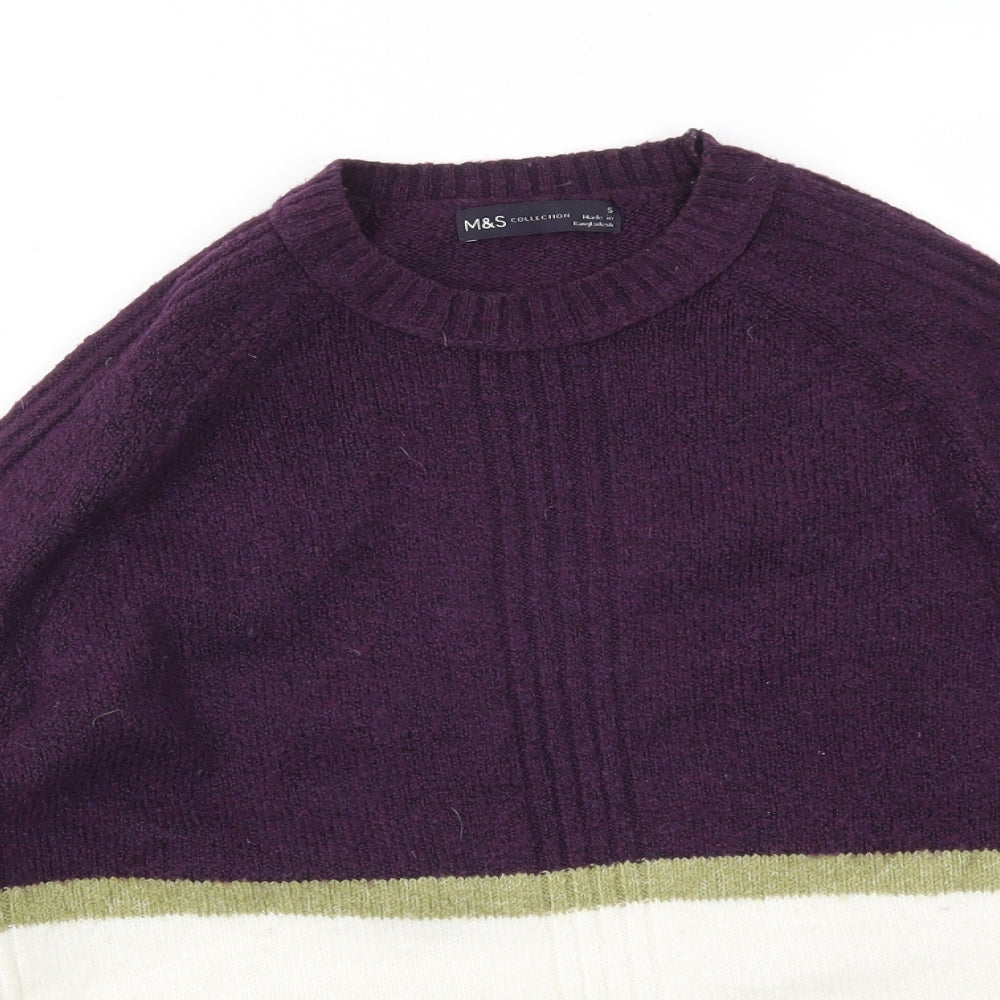 M&S Womens Multicoloured Striped  Pullover Jumper Size S