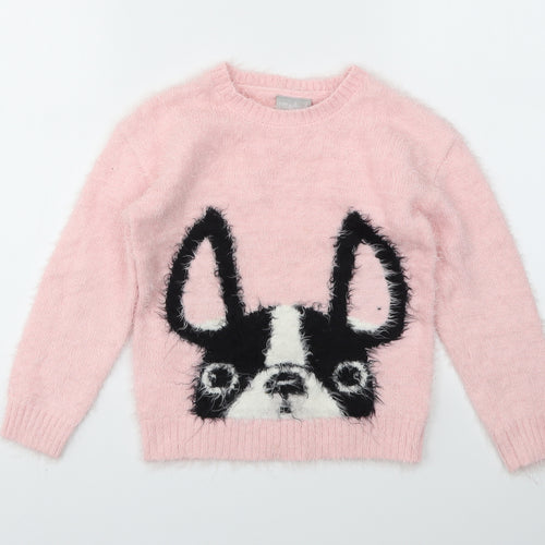 Matalan Girls Pink   Pullover Sweatshirt Size 8 Years