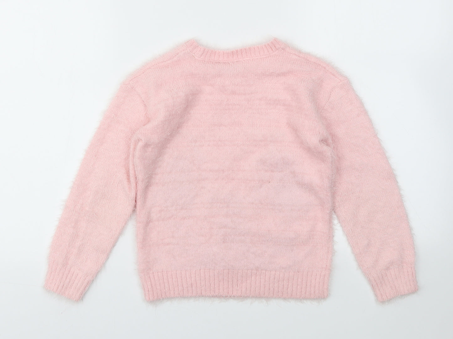 Matalan Girls Pink   Pullover Sweatshirt Size 8 Years