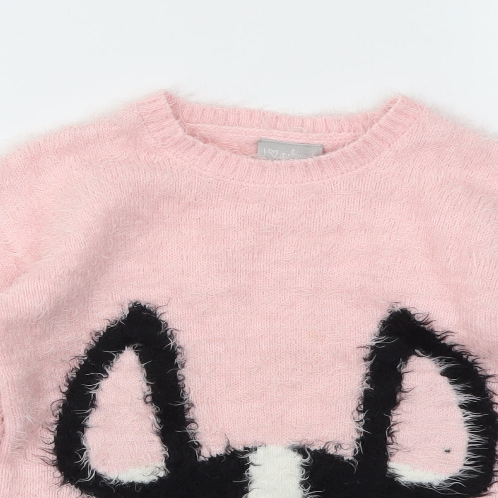 Matalan Girls Pink   Pullover Sweatshirt Size 8 Years