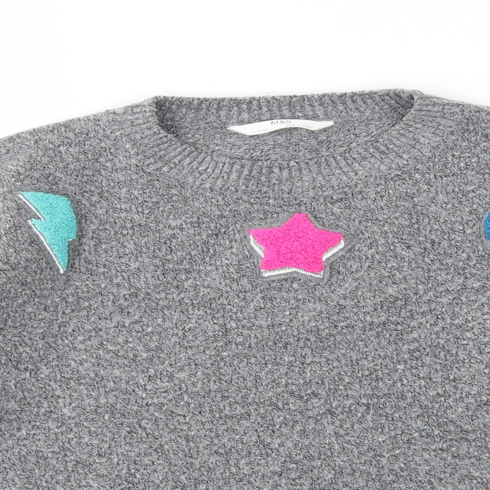 M&S Girls Multicoloured   Pullover Jumper Size 12-13 Years