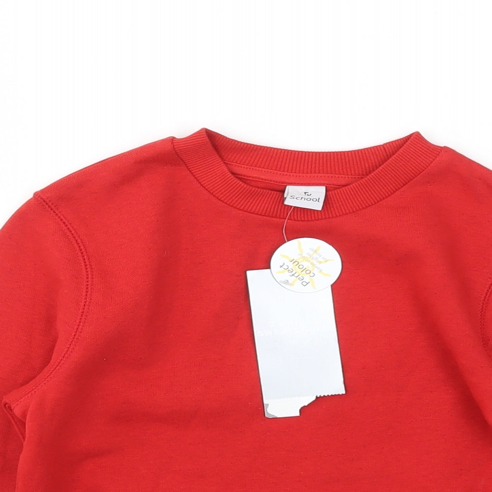 TU Boys Red   Pullover Sweatshirt Size 4 Years