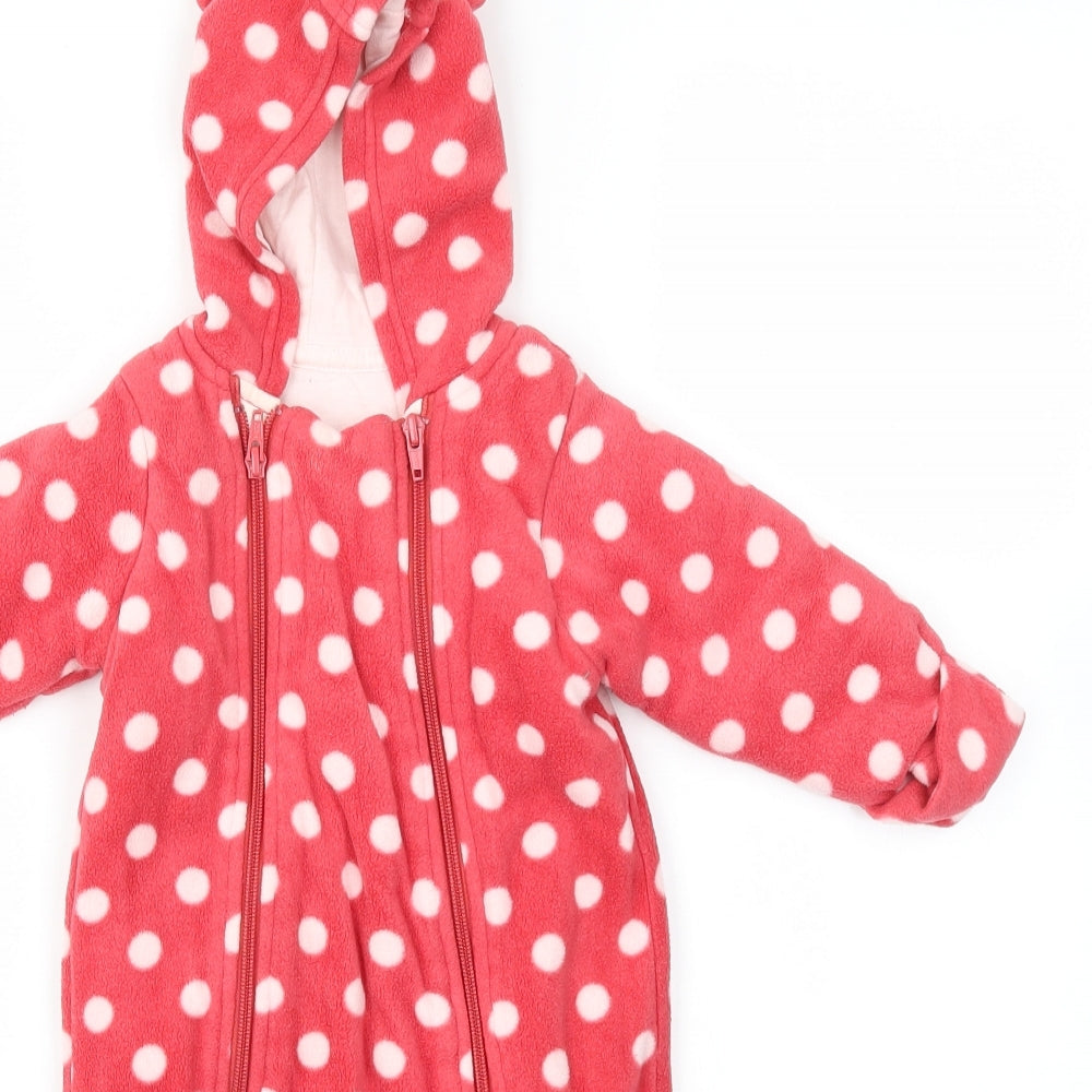 M&S Baby Red Polka Dot  Babygrow One-Piece Size 6-9 Months