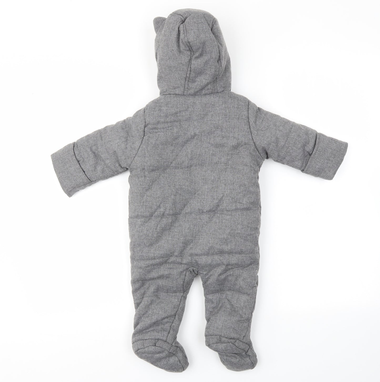 Preworn Baby Grey Ikat  Basic Jacket Snowsuit Size 3-6 Months