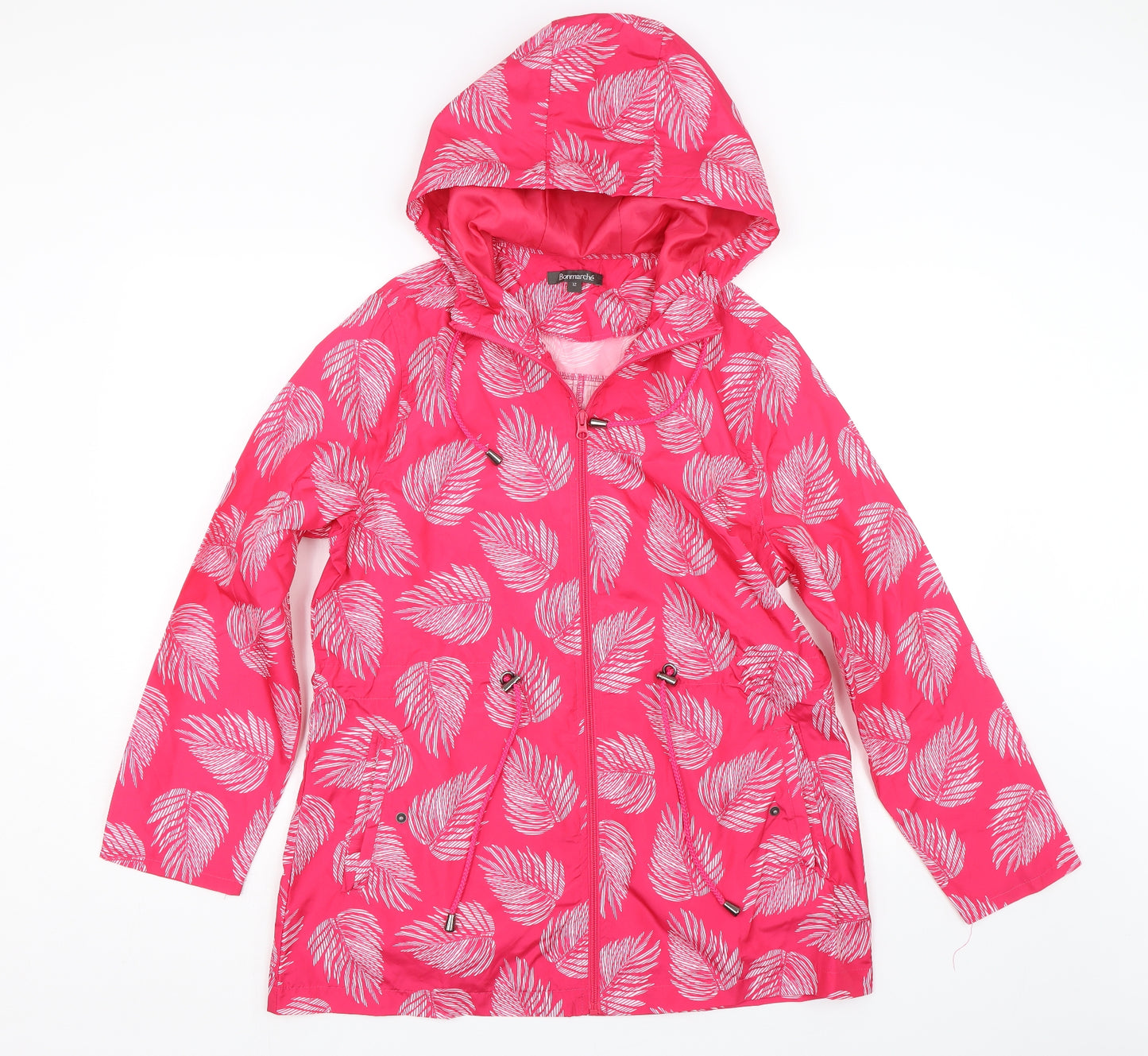 BONMARCHE Womens Pink Floral  Rain Coat Coat Size 12