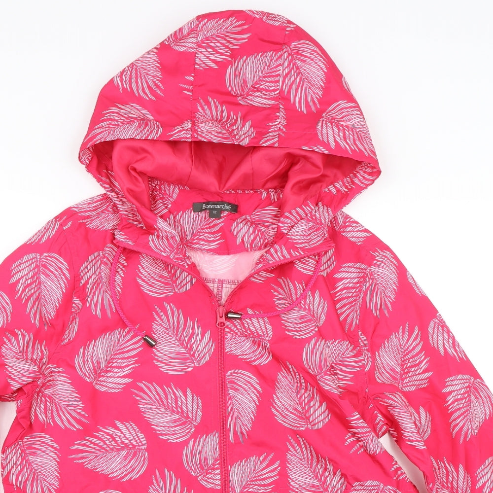 BONMARCHE Womens Pink Floral  Rain Coat Coat Size 12