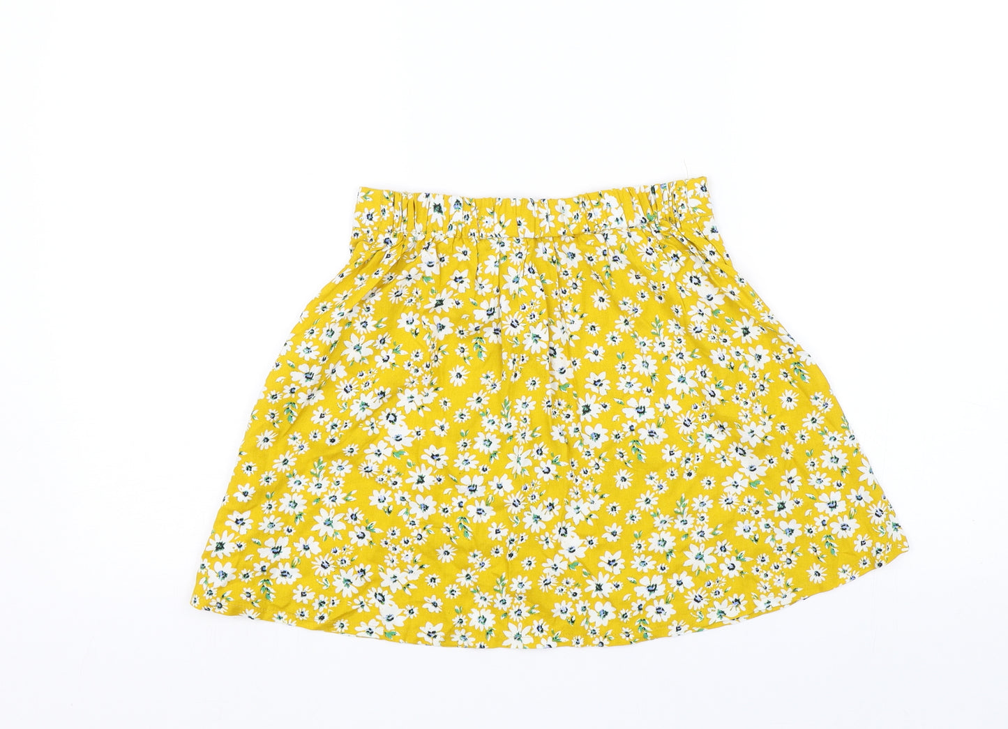 Evie Girls Yellow Floral  Flare Skirt Size 10-11 Years