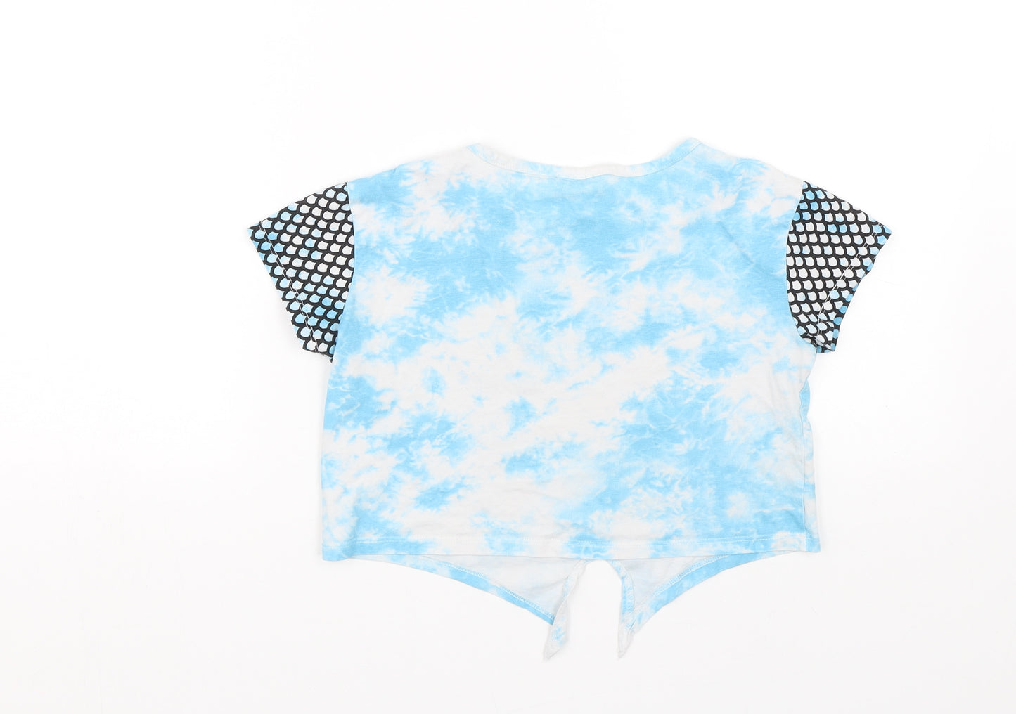 Kylie Girls Blue   Cropped T-Shirt Size 9-10 Years