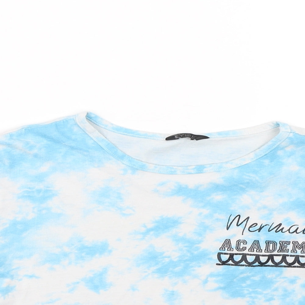 Kylie Girls Blue   Cropped T-Shirt Size 9-10 Years