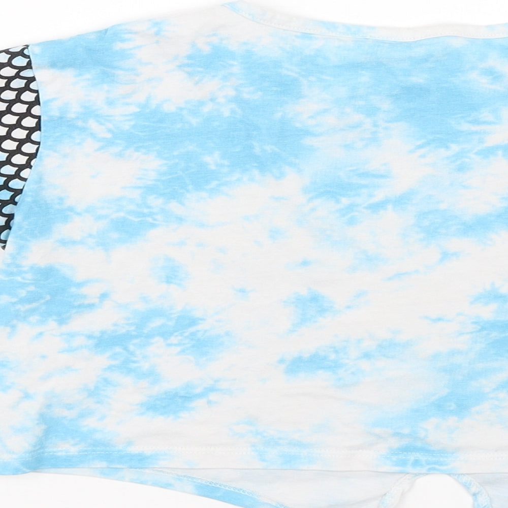 Kylie Girls Blue   Cropped T-Shirt Size 9-10 Years