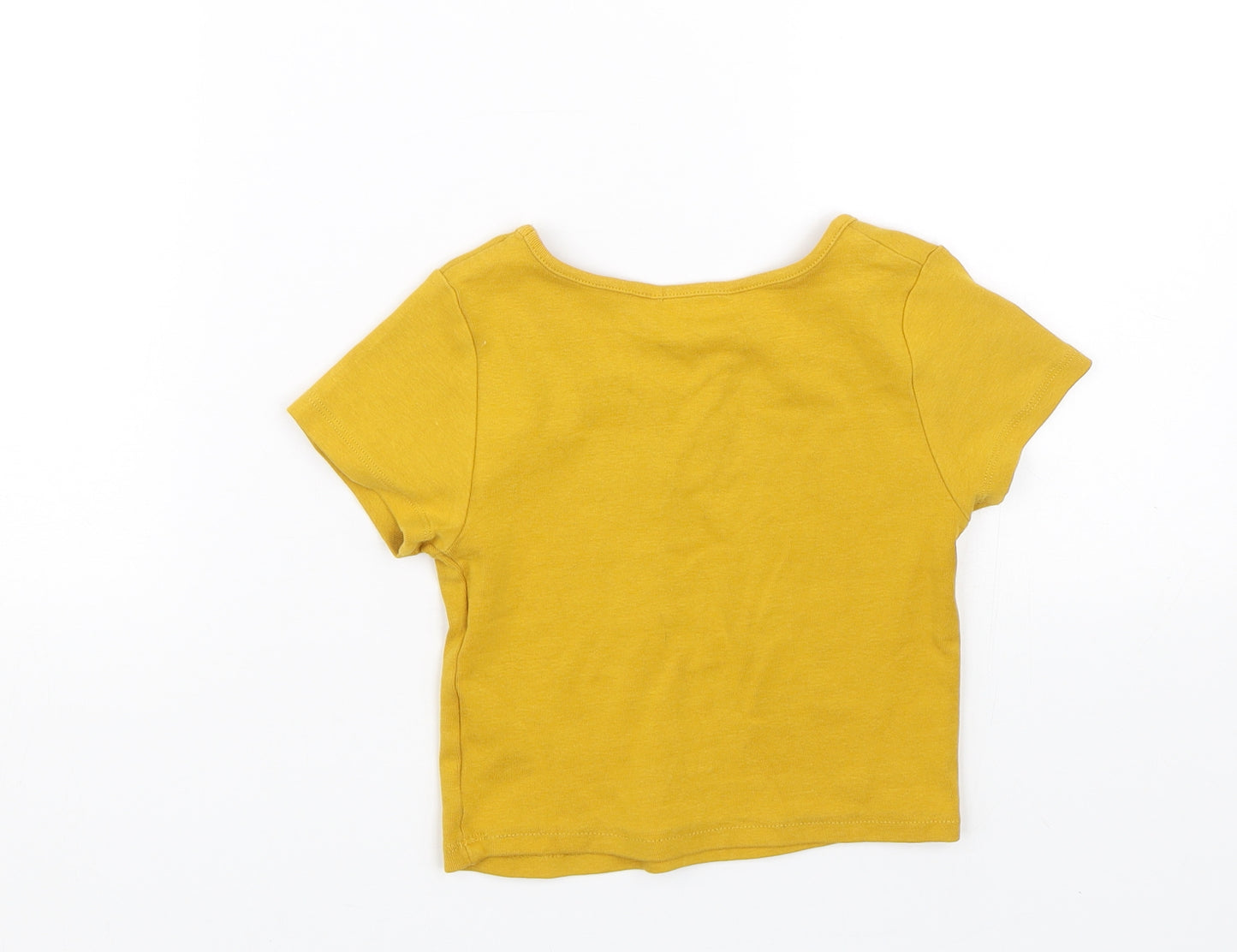 New Look Girls Yellow   Cropped T-Shirt Size 10-11 Years