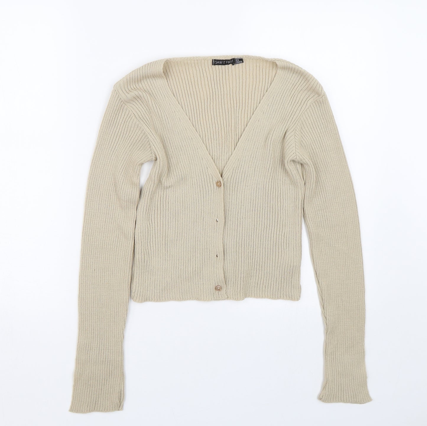 I SAW IT FIRST Womens Brown   Cardigan Jumper Size 8