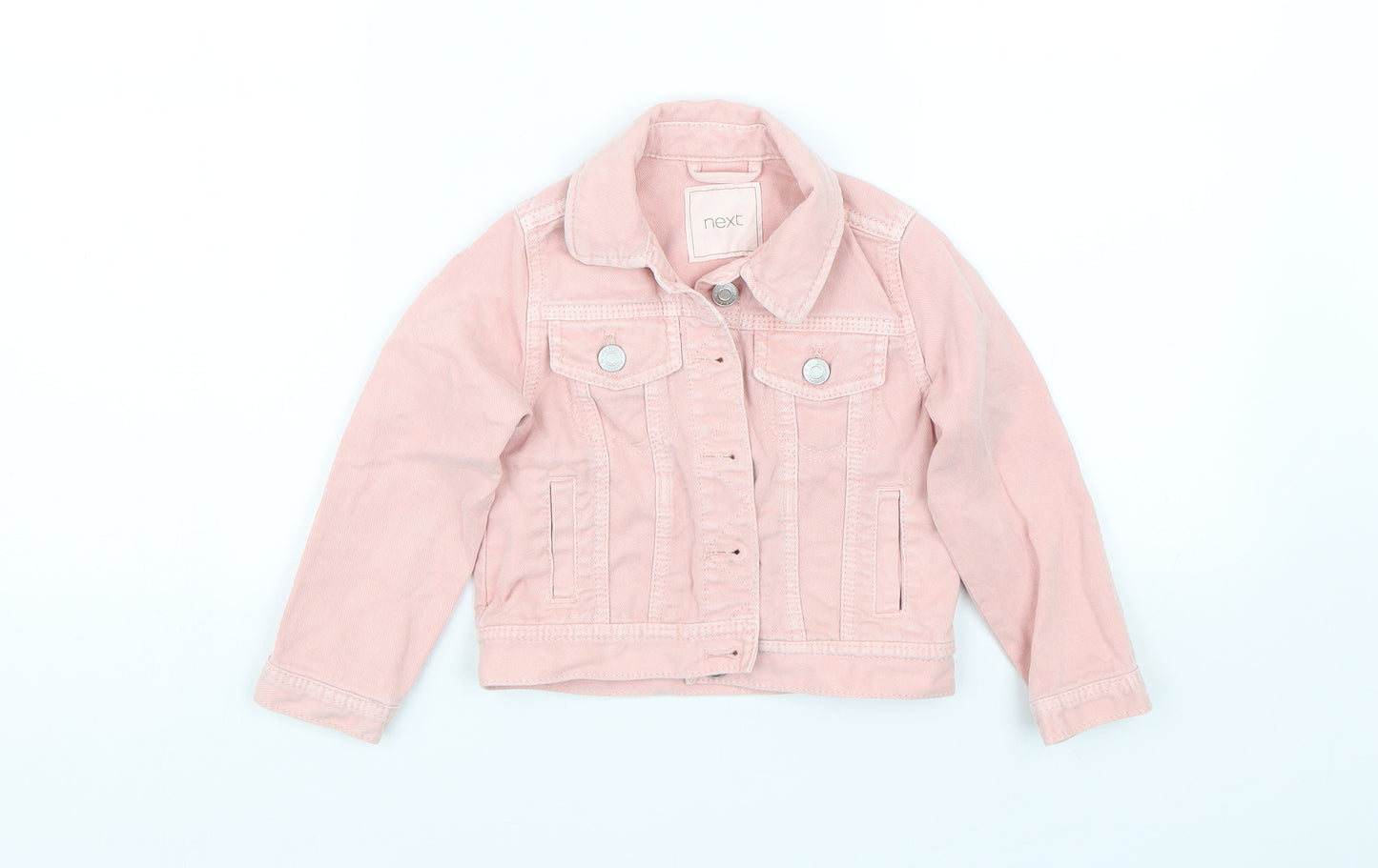 NEXT Girls Pink  Denim Jacket  Size 4 Years