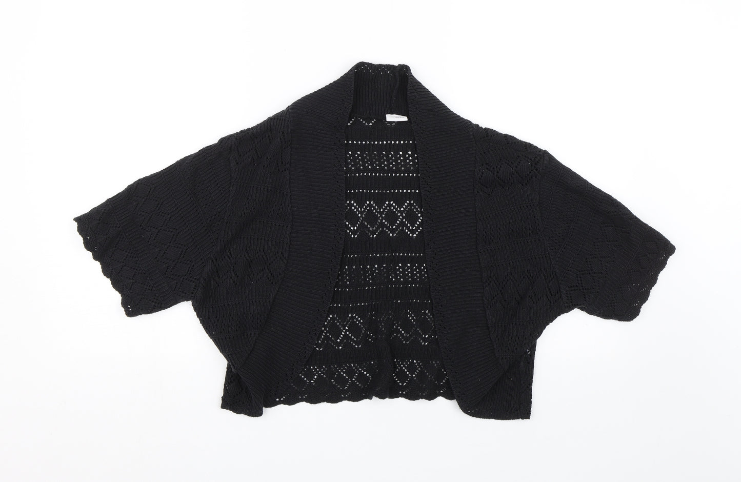 Ethel Austin Womens Black Argyle/Diamond  Cape Jumper Size 20