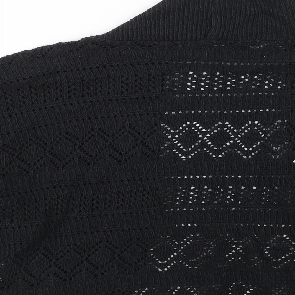 Ethel Austin Womens Black Argyle/Diamond  Cape Jumper Size 20