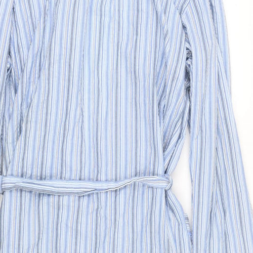 M&S Womens Blue Striped  Cami Gown Size L
