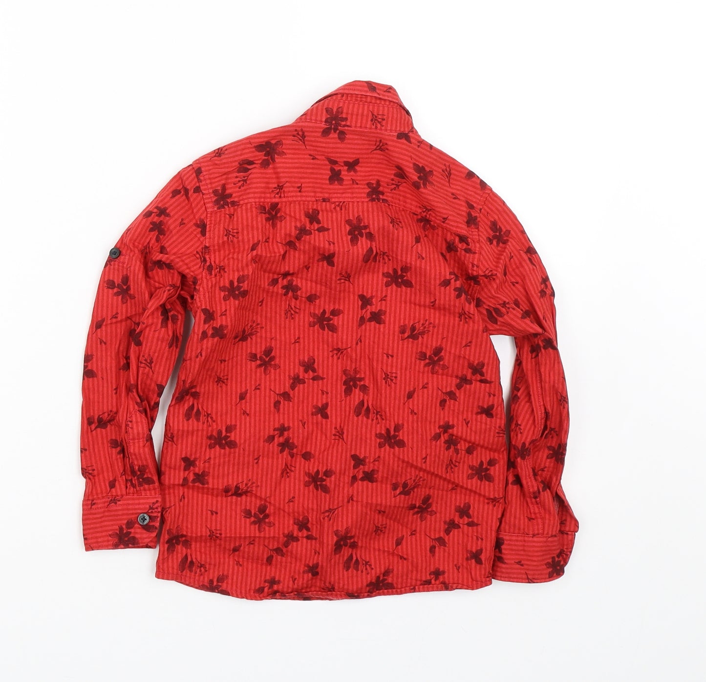 NEXT Boys Red Floral  Basic Button-Up Size 4-5 Years