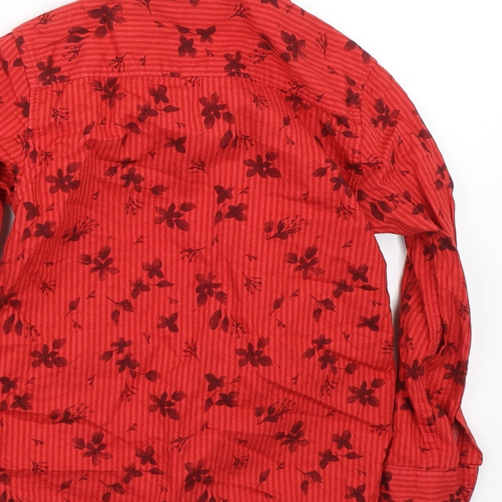 NEXT Boys Red Floral  Basic Button-Up Size 4-5 Years