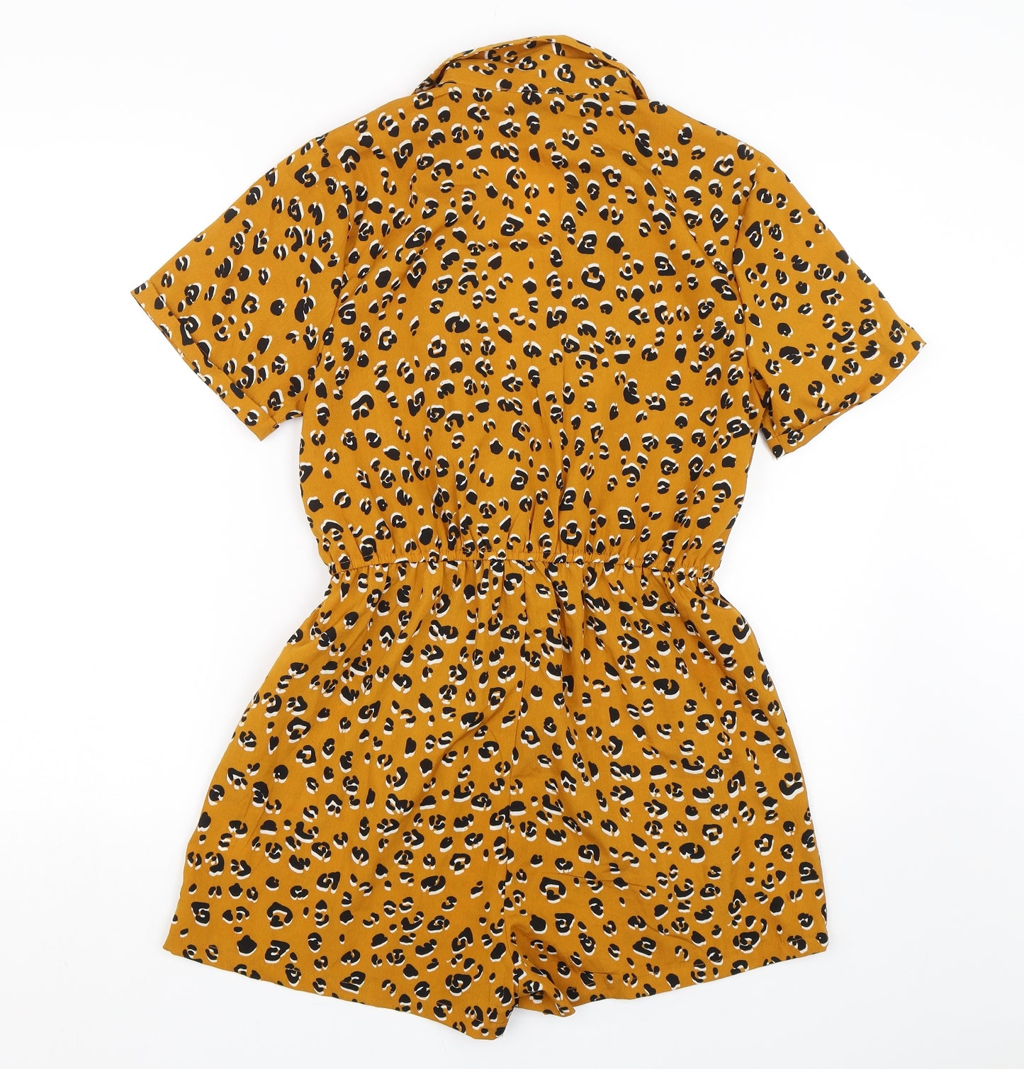 Primark  Womens Yellow Animal Print  Playsuit One-Piece Size 10