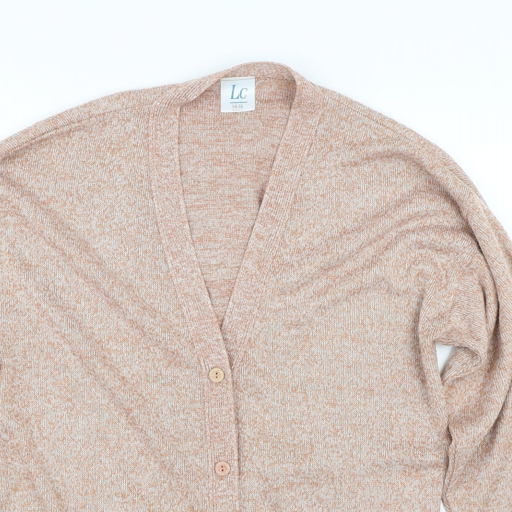 LC Womens Brown   Cardigan Jumper Size 14