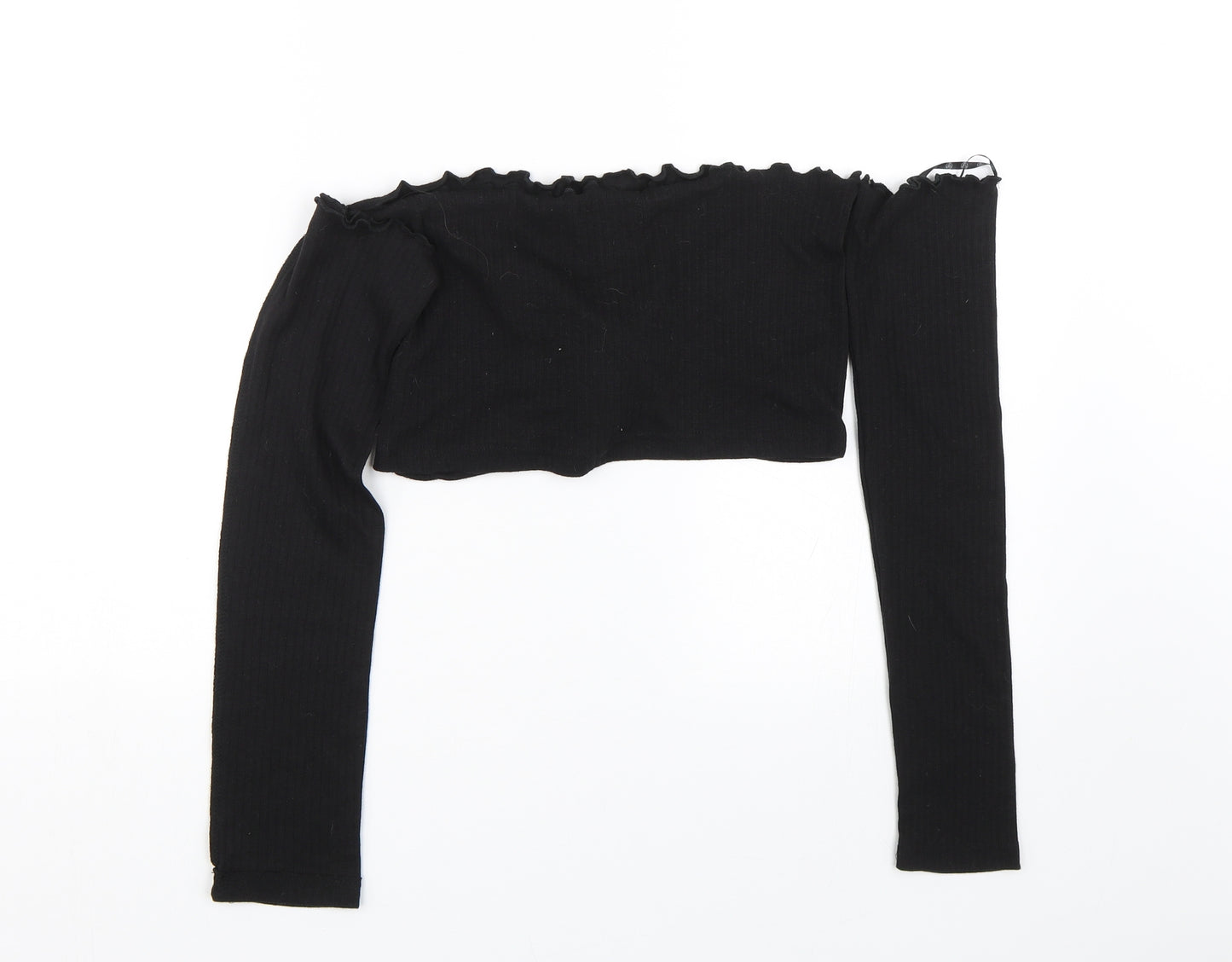 Missguided Womens Black   Cropped T-Shirt Size 6