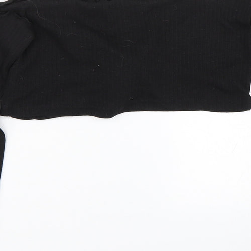 Missguided Womens Black   Cropped T-Shirt Size 6