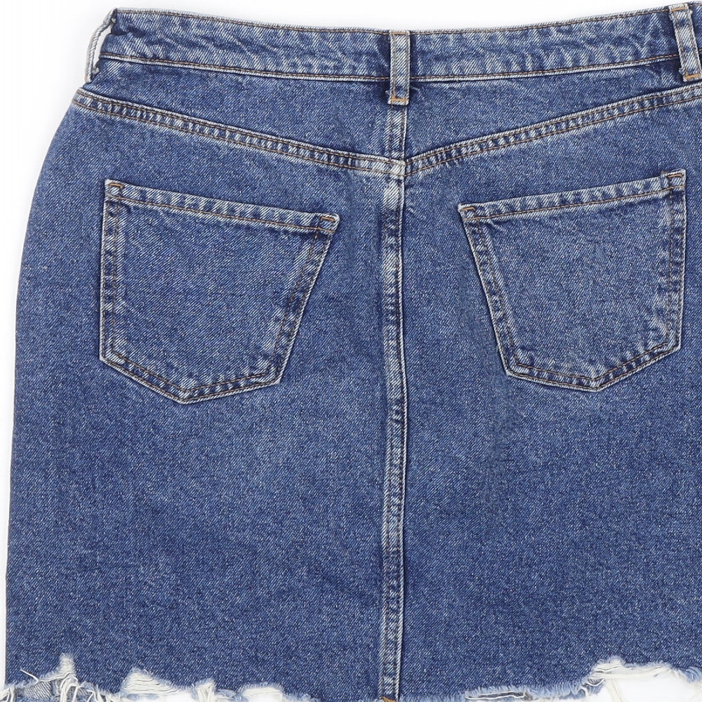 New Look Womens Blue  Denim Mini Skirt Size 10