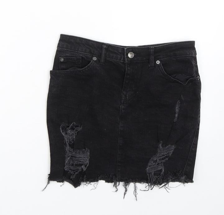 H&M Womens Black Mini Skirt Size 6
