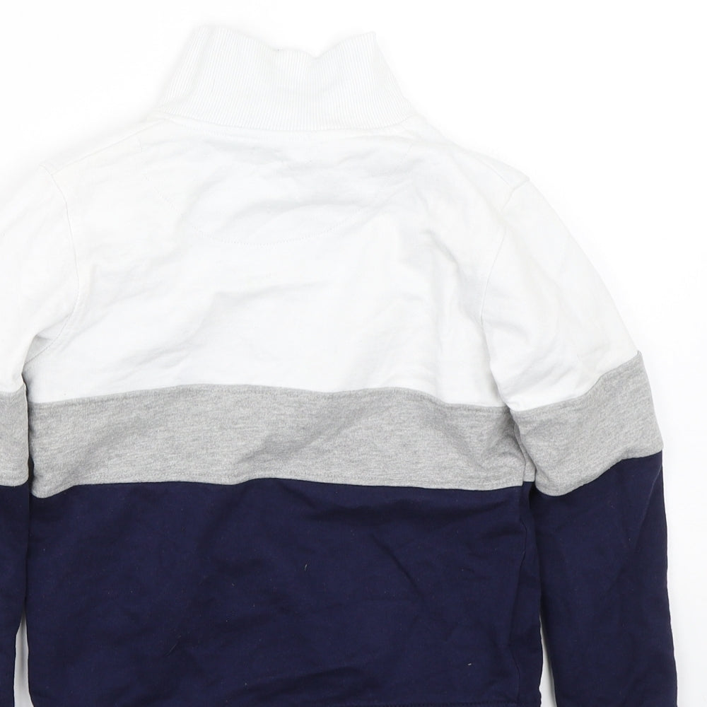 Maine Boys Blue Check  Pullover Sweatshirt Size 6-7 Years