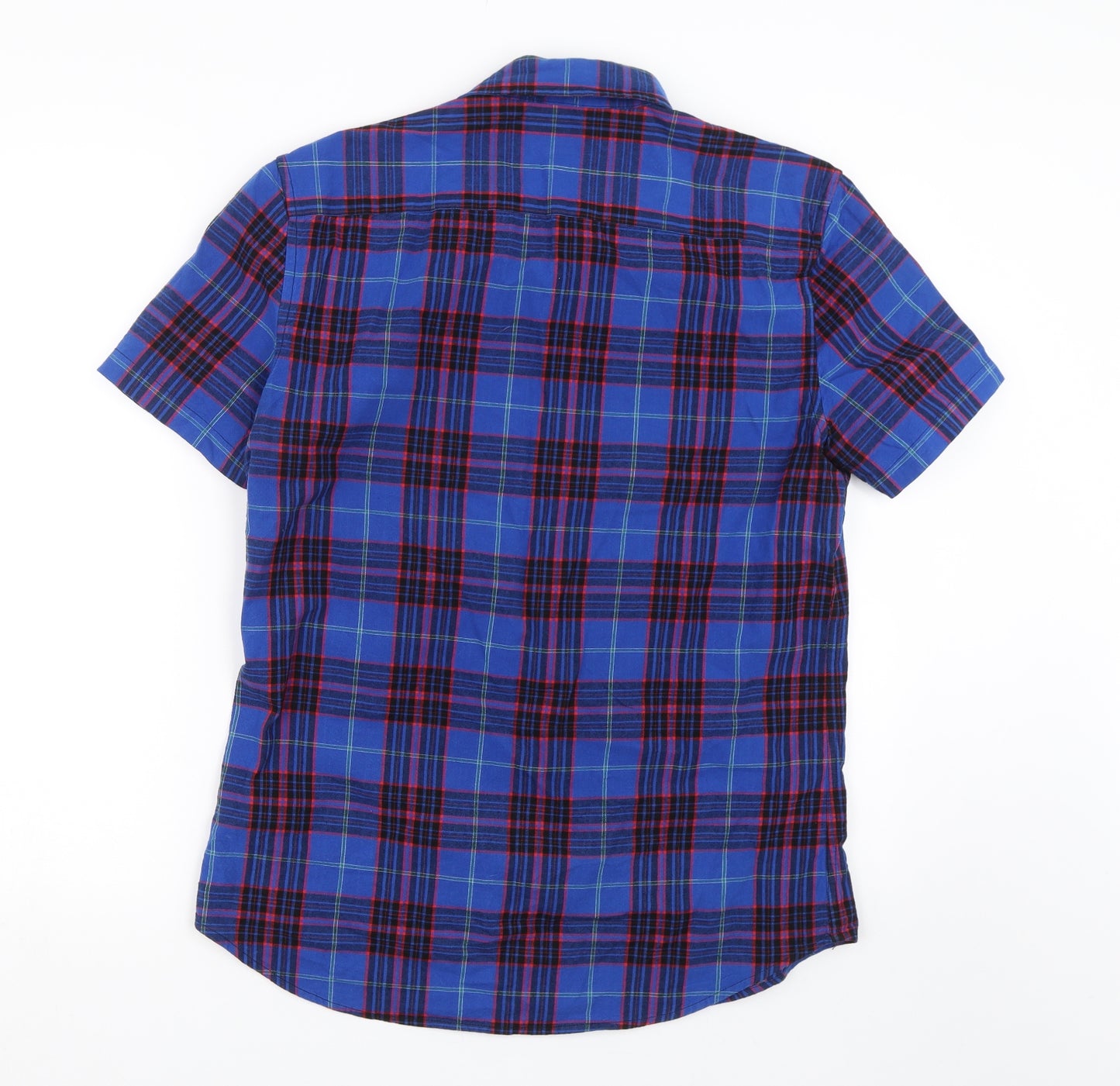 NEXT Mens Blue Check   Button-Up Size M