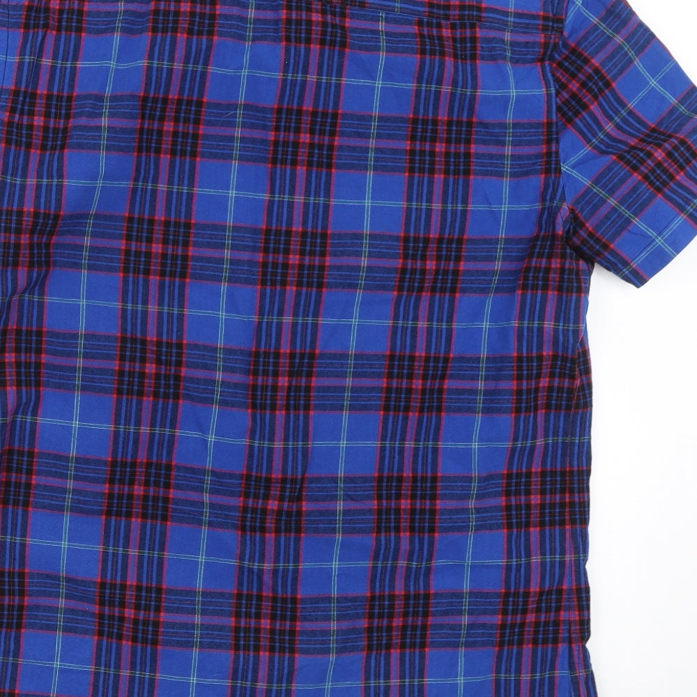 NEXT Mens Blue Check   Button-Up Size M