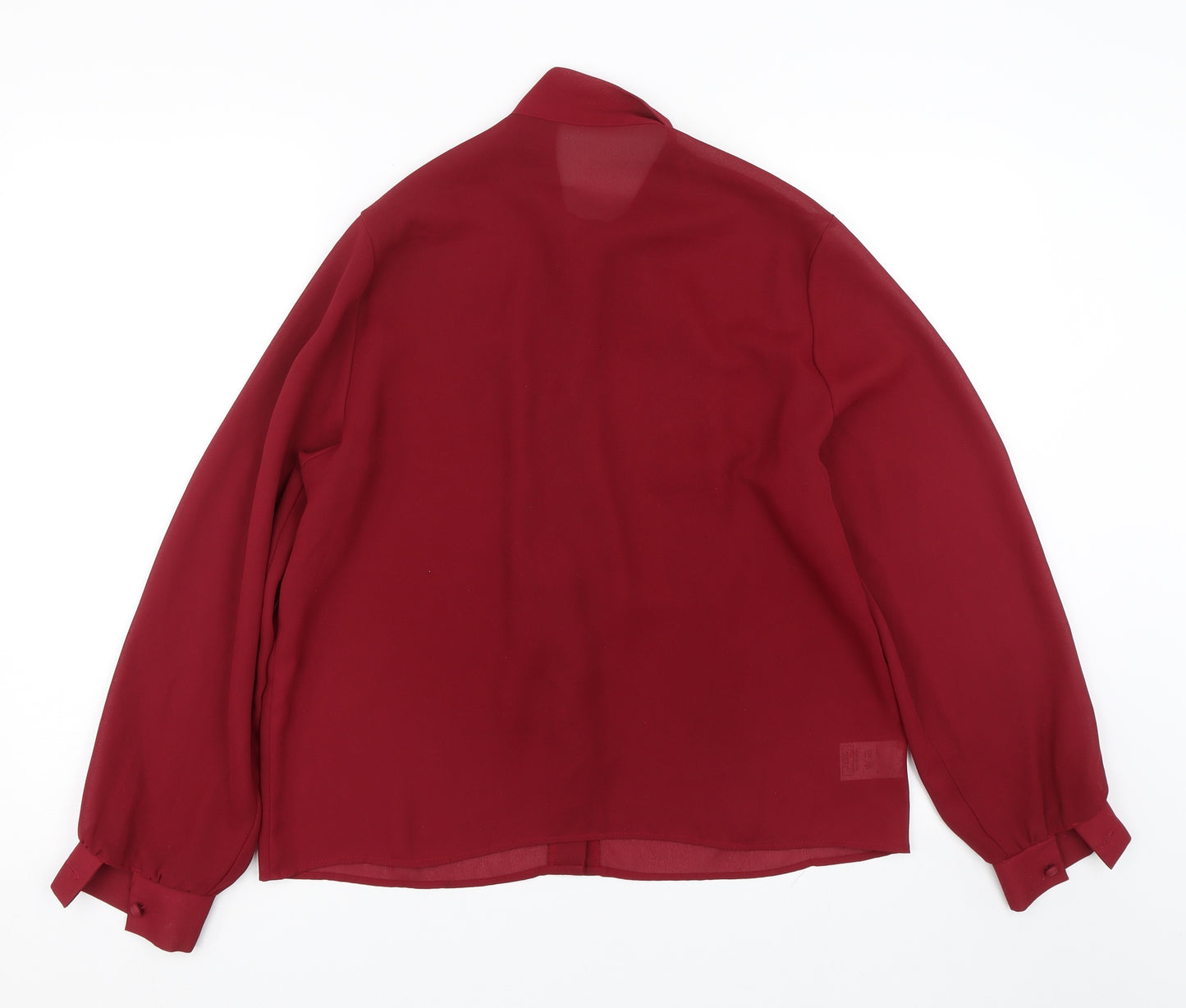 St Michael Womens Red Floral  Basic Blouse Size 16