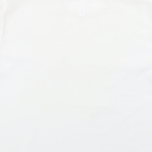 Berkertex Womens White Floral  Basic Blouse Size 16