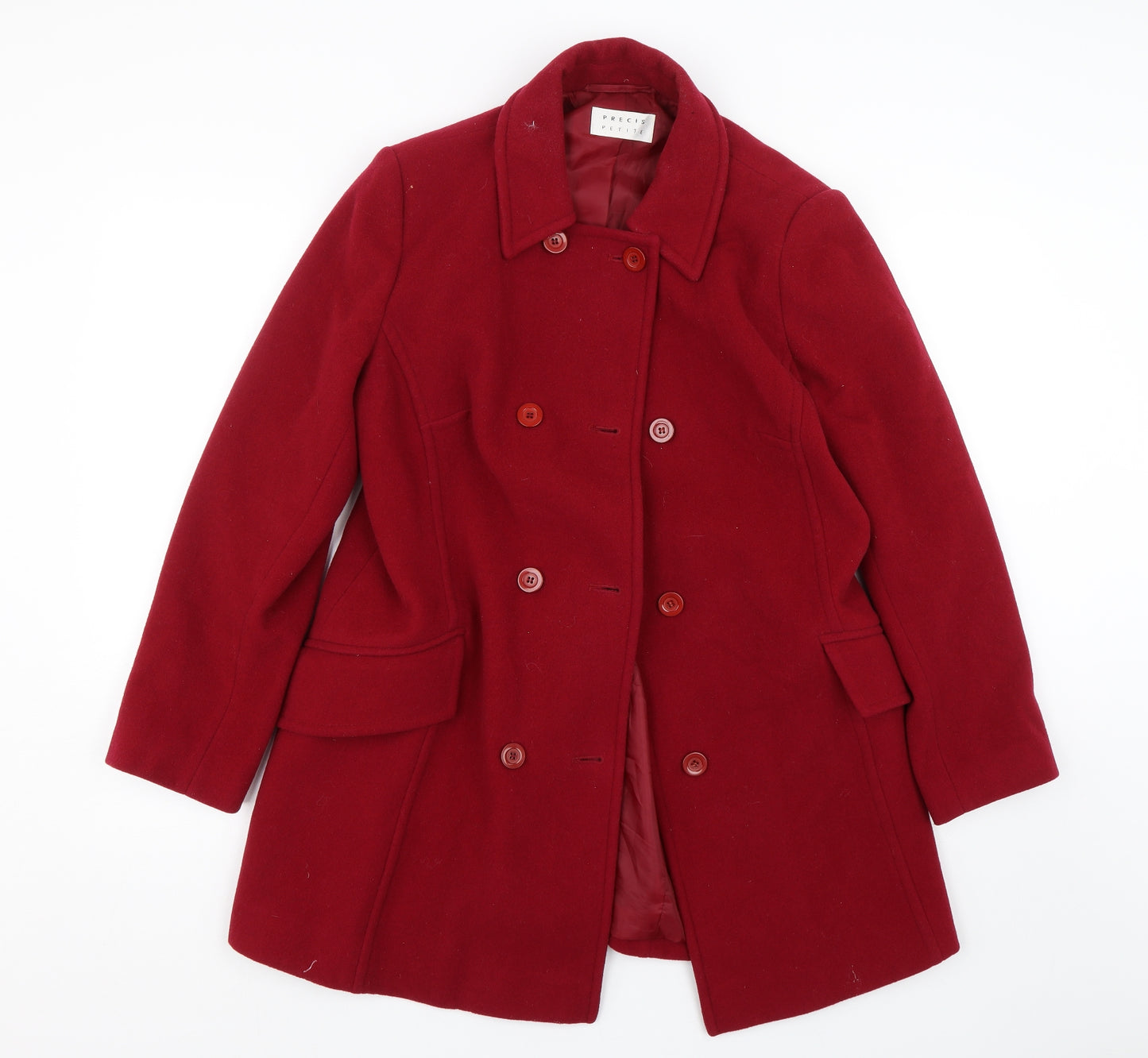 Precis Womens Red   Trench Coat Coat Size 14
