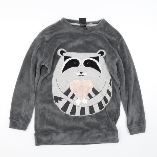 H&M Womens Grey   Top Pyjama Top Size S  - Racoon