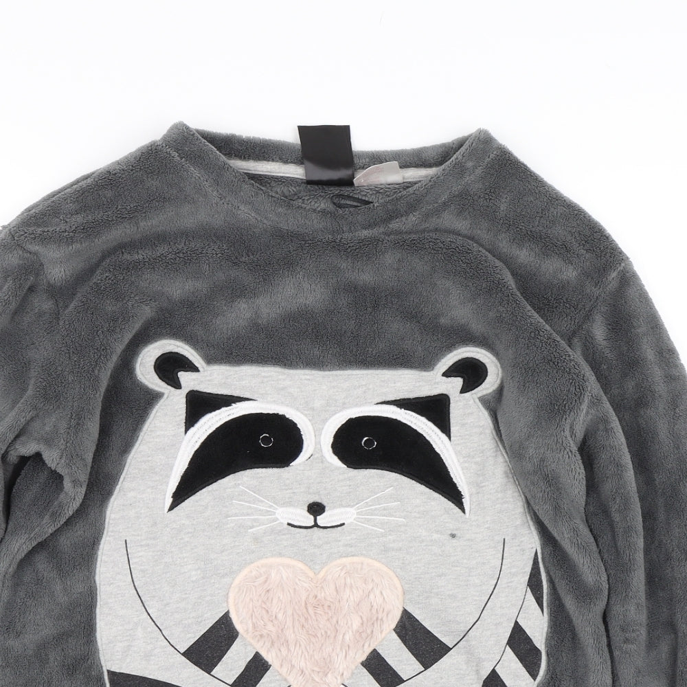 H&M Womens Grey   Top Pyjama Top Size S  - Racoon