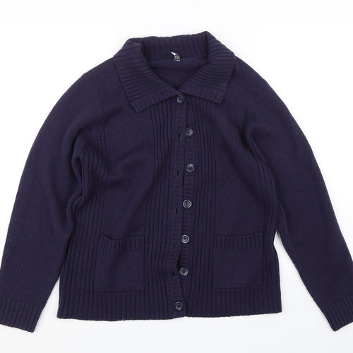 Preworn Womens Blue   Cardigan Jumper Size 16