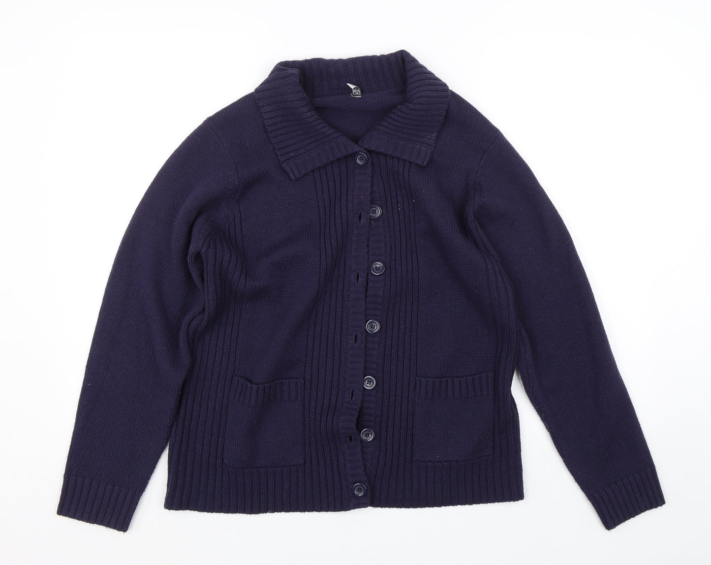 Preworn Womens Blue   Cardigan Jumper Size 16