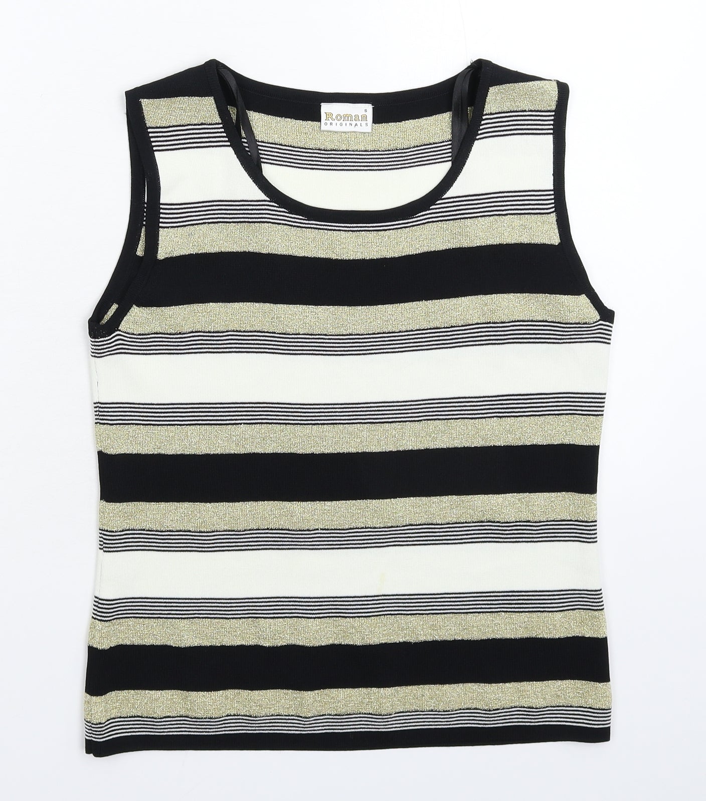 Roman Womens Multicoloured Striped Knit Pullover Jumper Size S