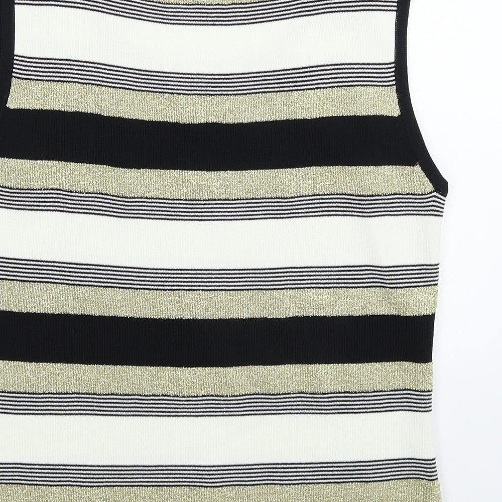 Roman Womens Multicoloured Striped Knit Pullover Jumper Size S