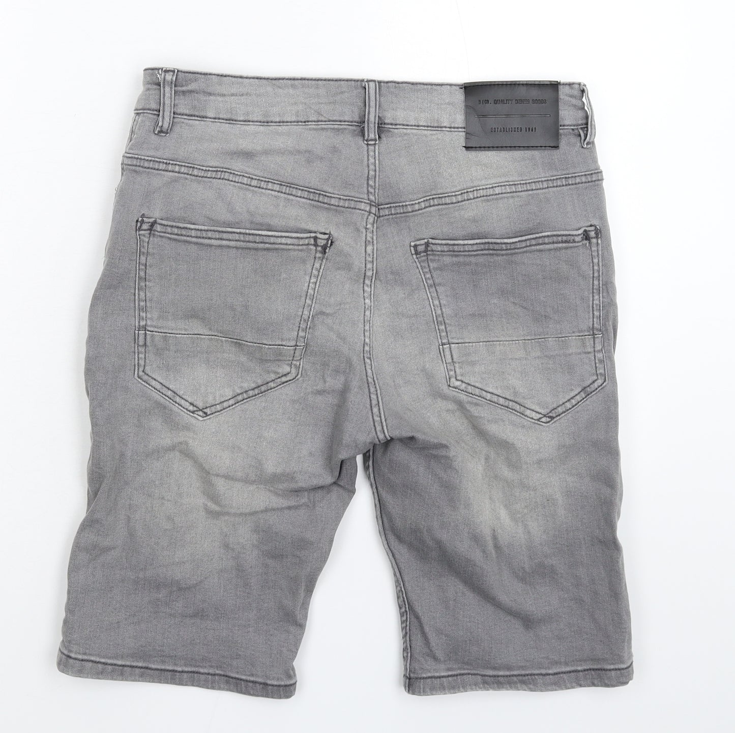 Denim & Co. Mens Grey  Denim Bermuda Shorts Size 30