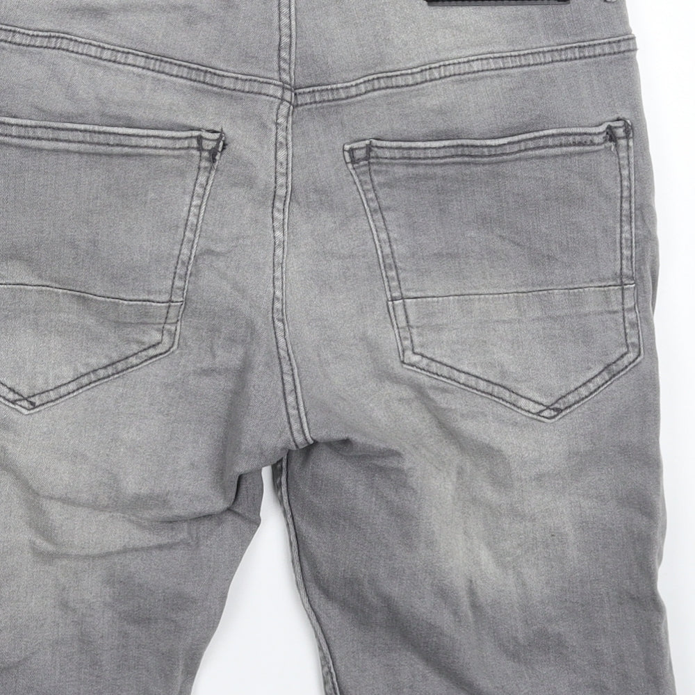 Denim & Co. Mens Grey  Denim Bermuda Shorts Size 30