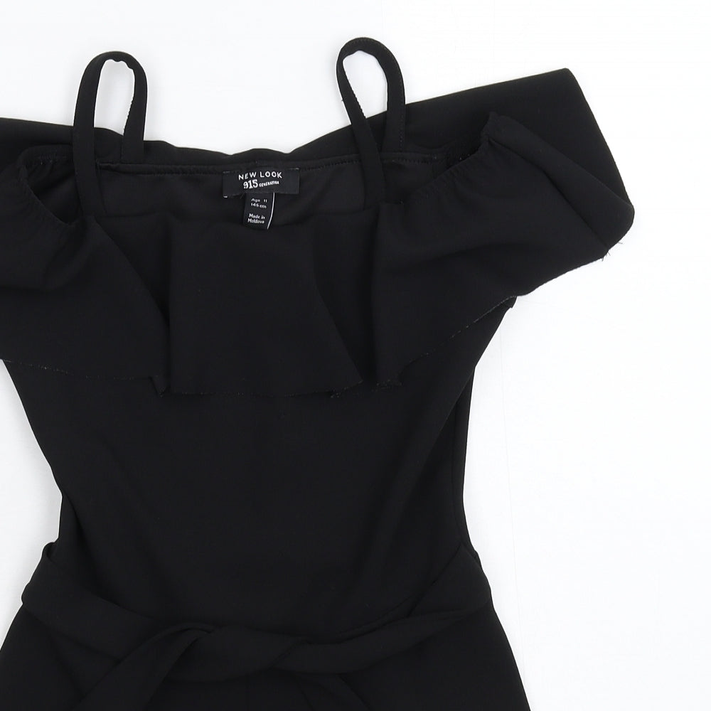 New Look Girls Black   Jumpsuit One-Piece Size 11 Years