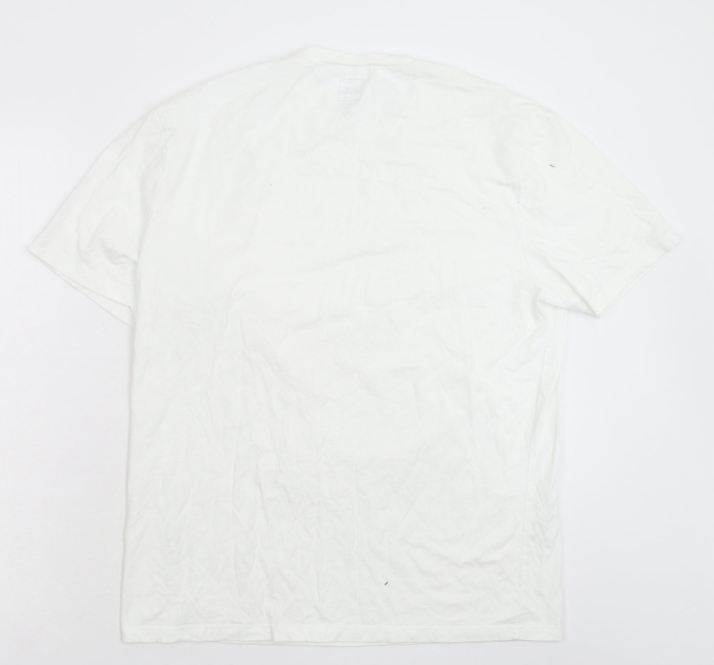 River Island Mens White    T-Shirt Size L