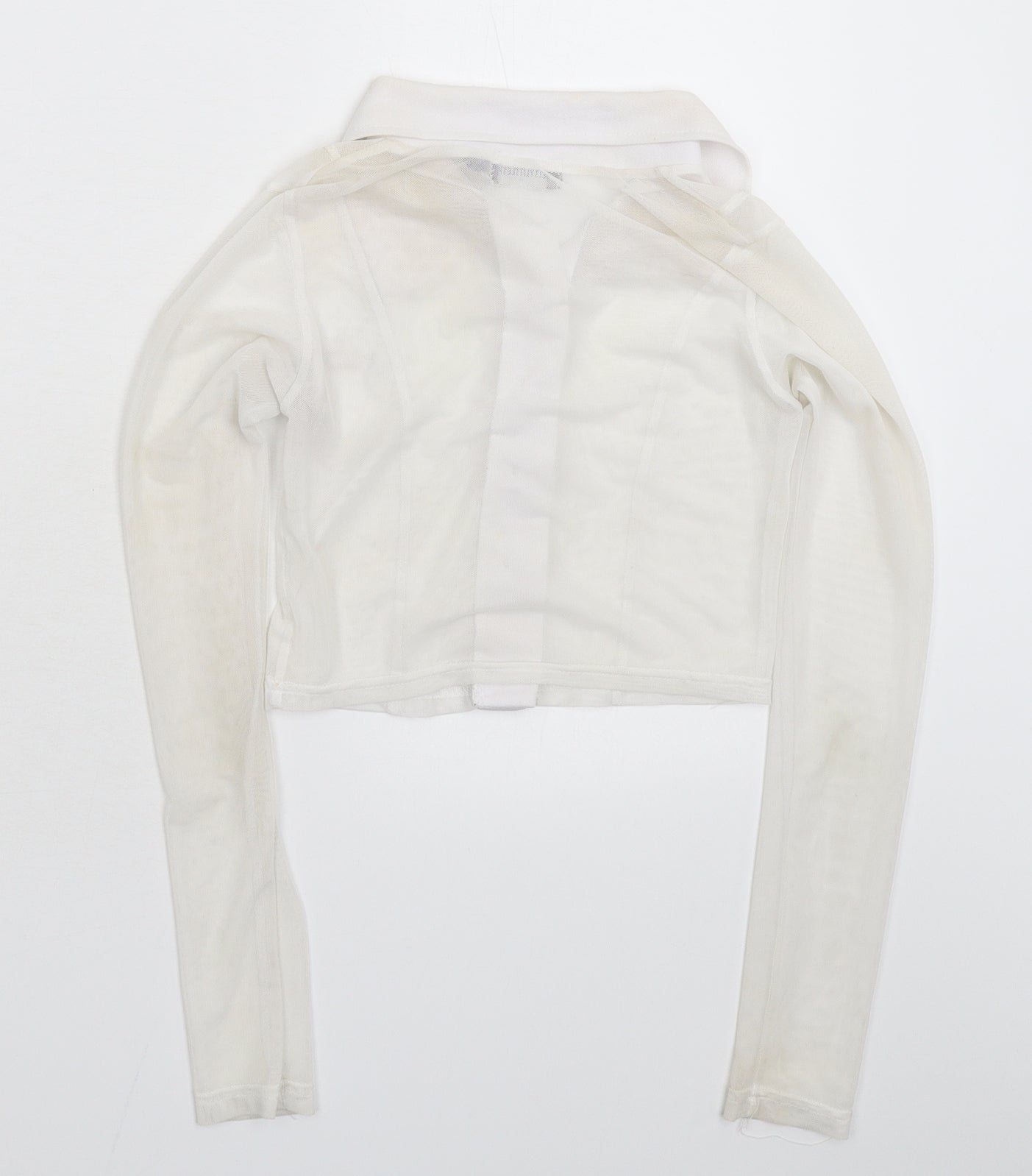 PRETTYLITTLETHING Womens White   Basic Button-Up Size 6