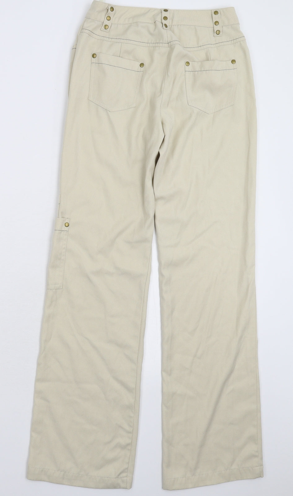 HEINE Womens Beige   Cargo Trousers Size 8 L30 in